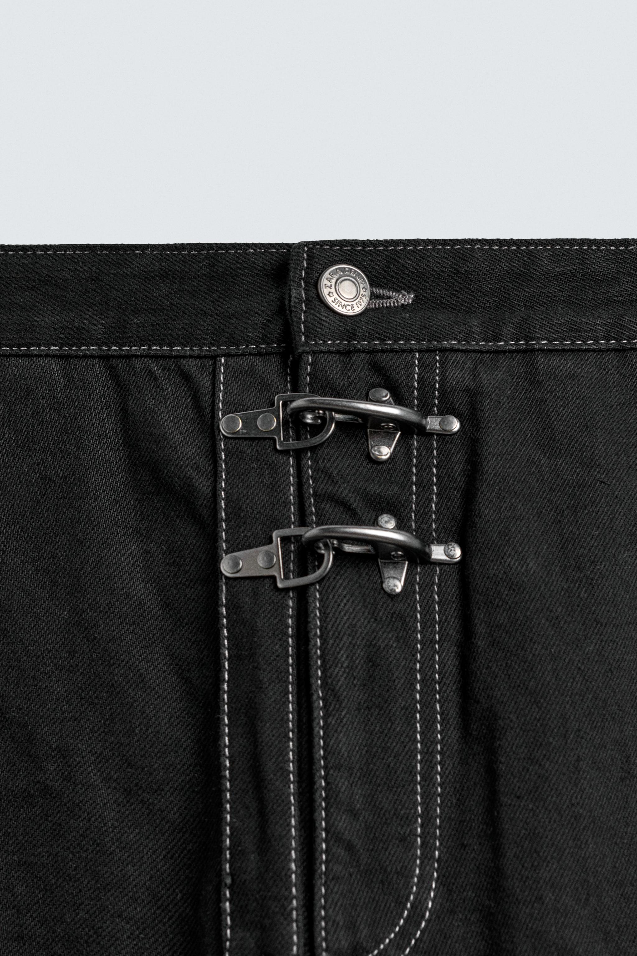 BARREL FIT PANTS WITH FIREMAN CLASP